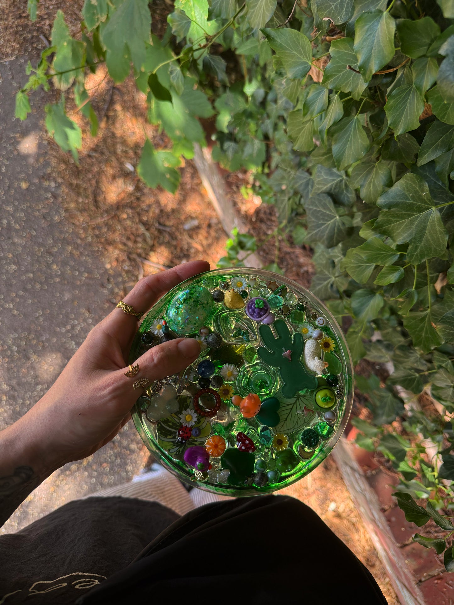 The fairy garden sensory plate