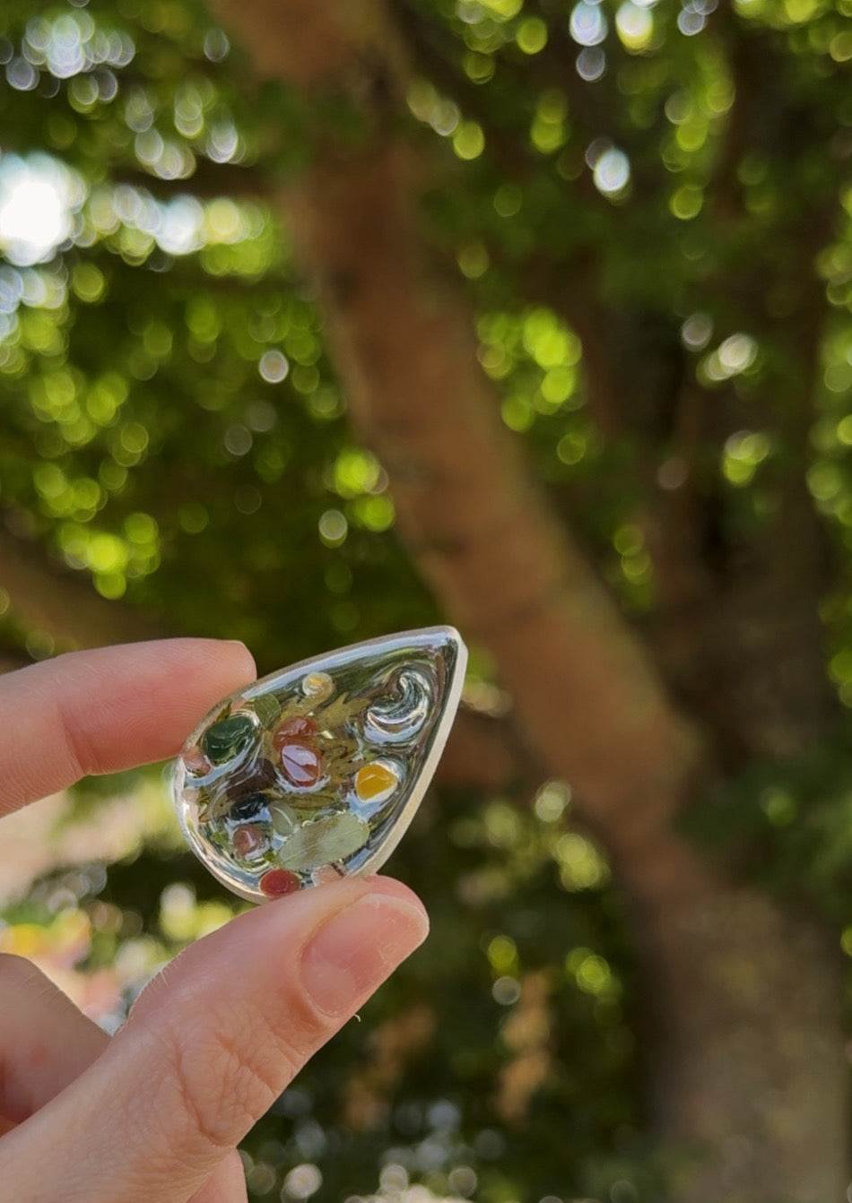 Flowers & the moon tear drop