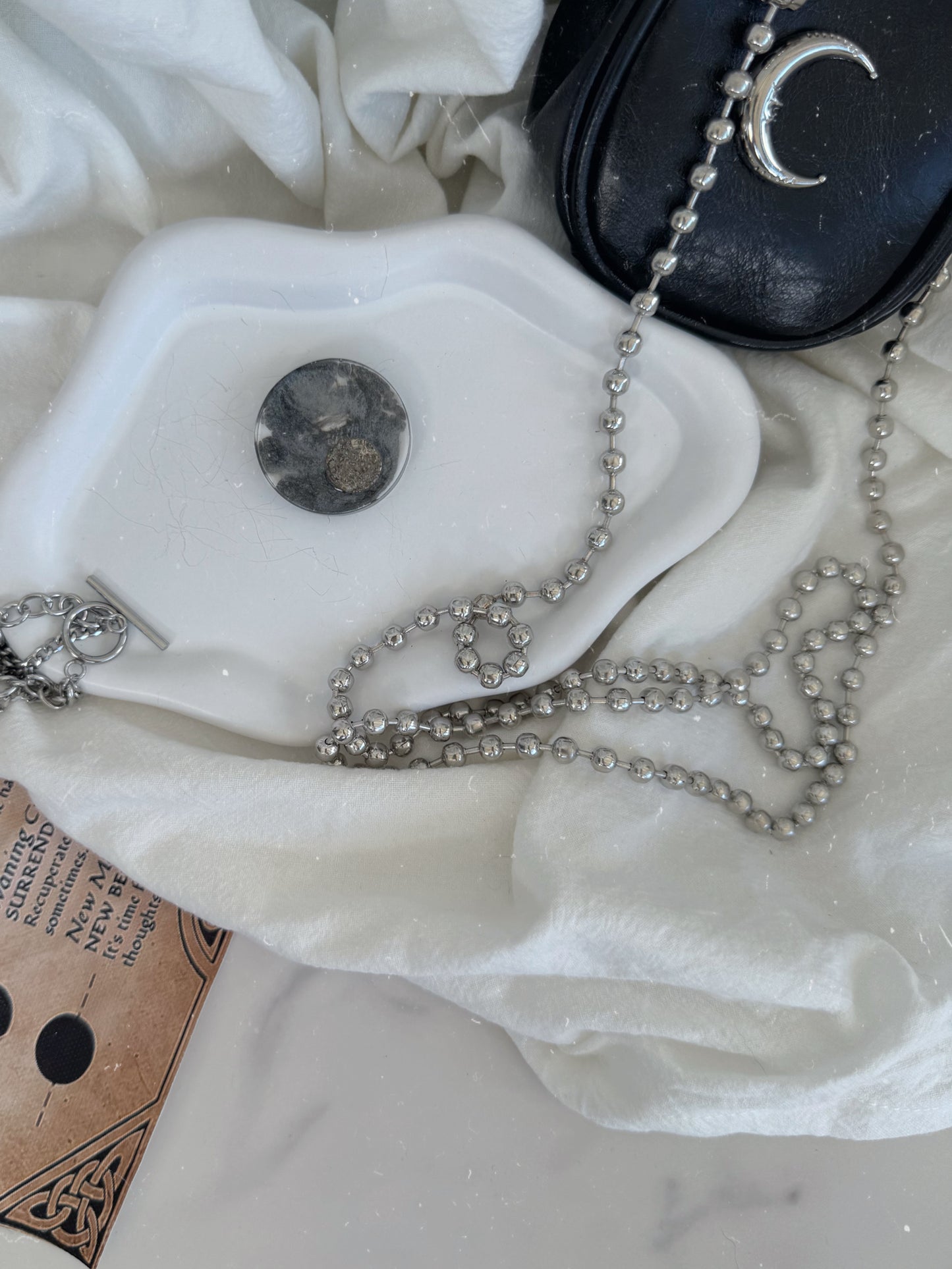 Grey smoke geode orb