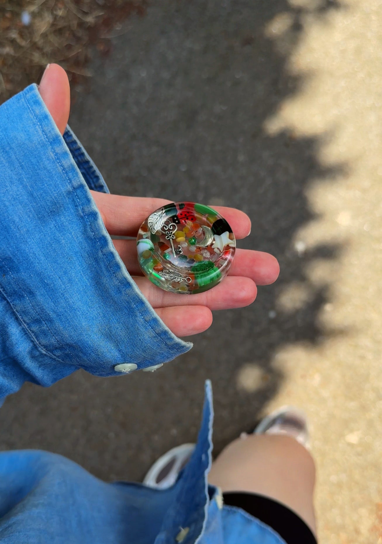 Fairy garden worry stone