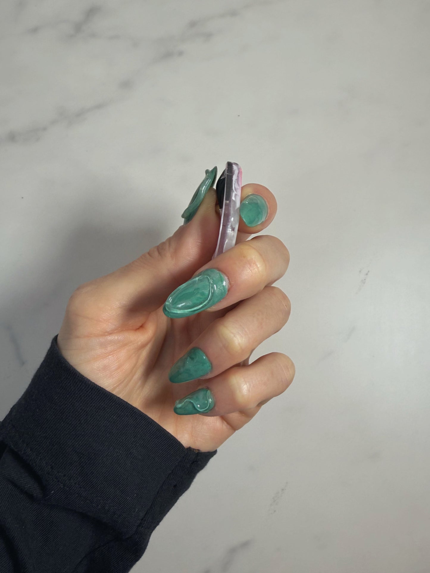 Pink spike and bubble hexagon