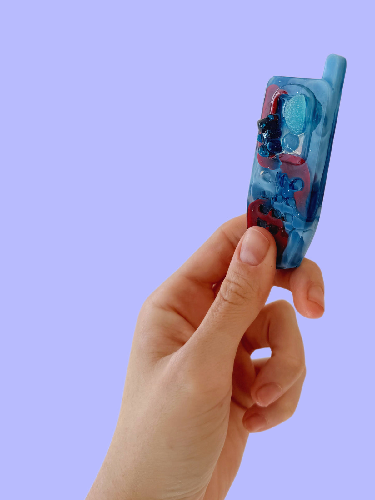 Blue raspberry fidget phone