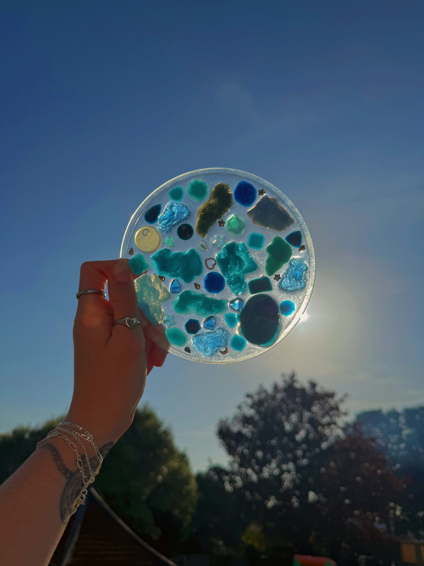 The water rock sensory plate
