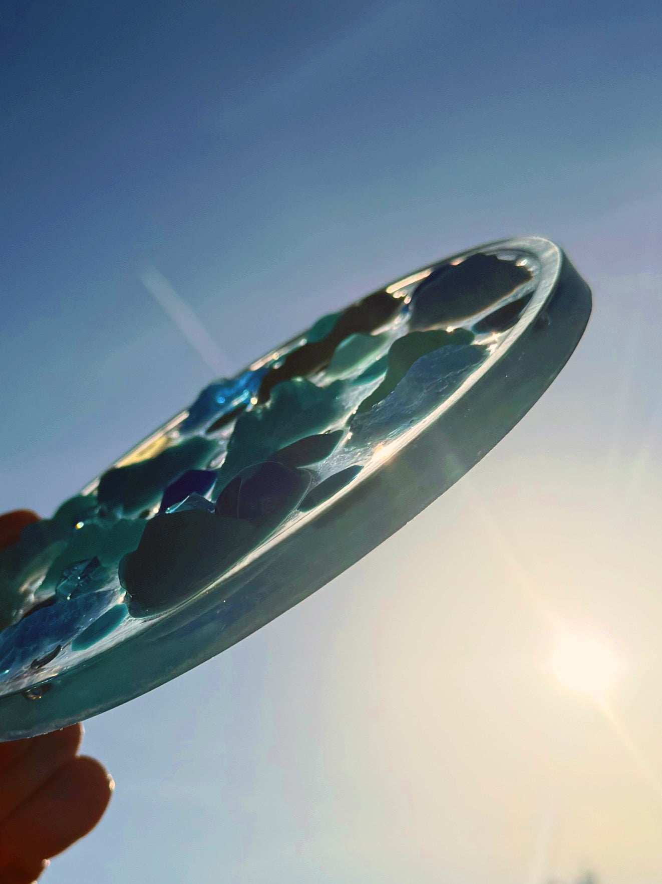 The water rock sensory plate