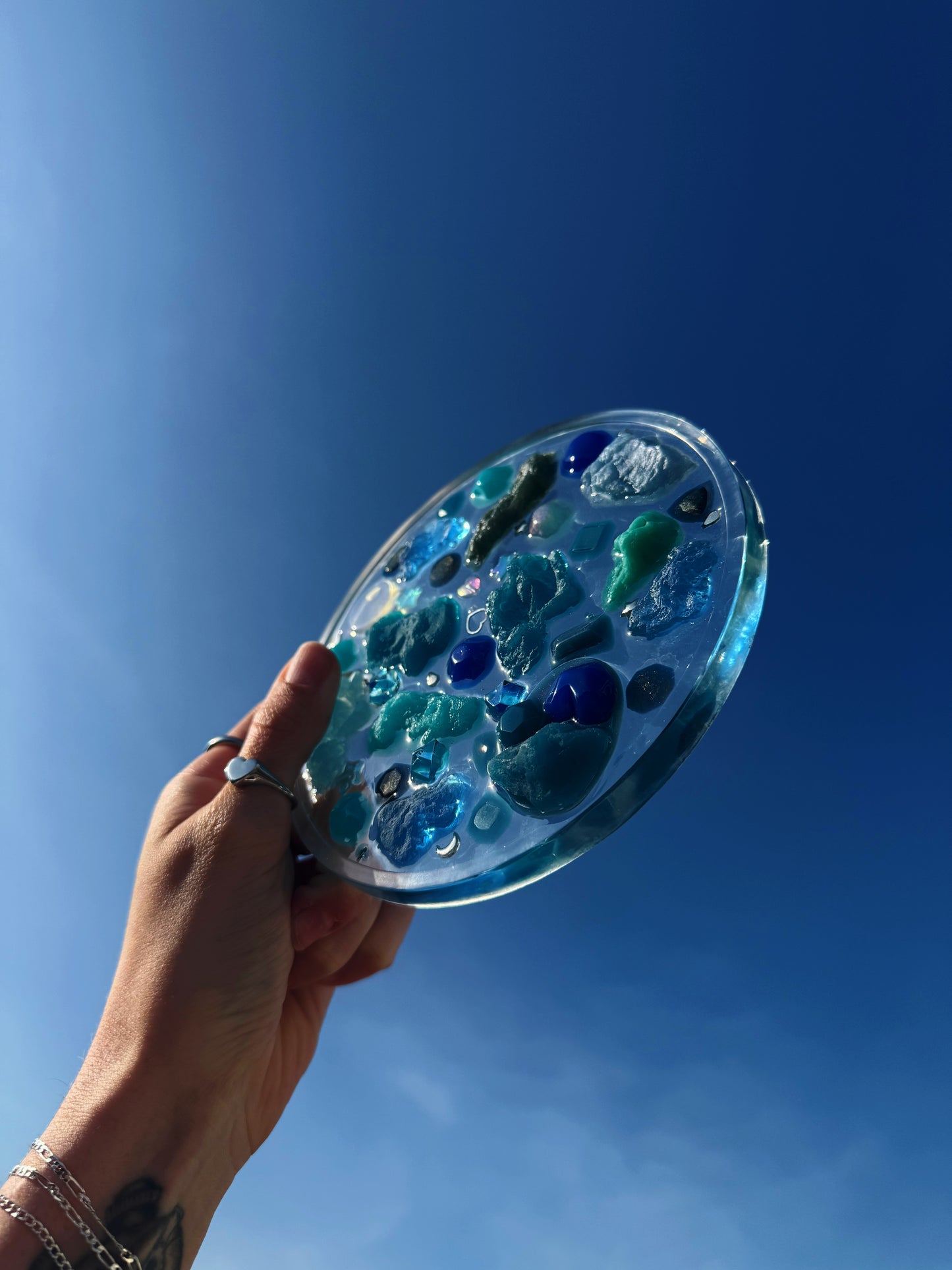 The water rock sensory plate