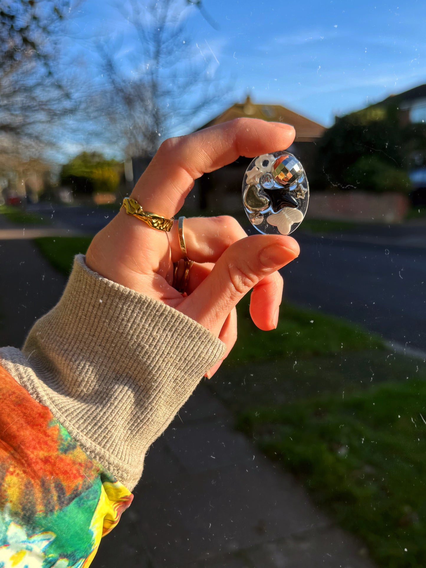 Black and white Disco - Micro oval