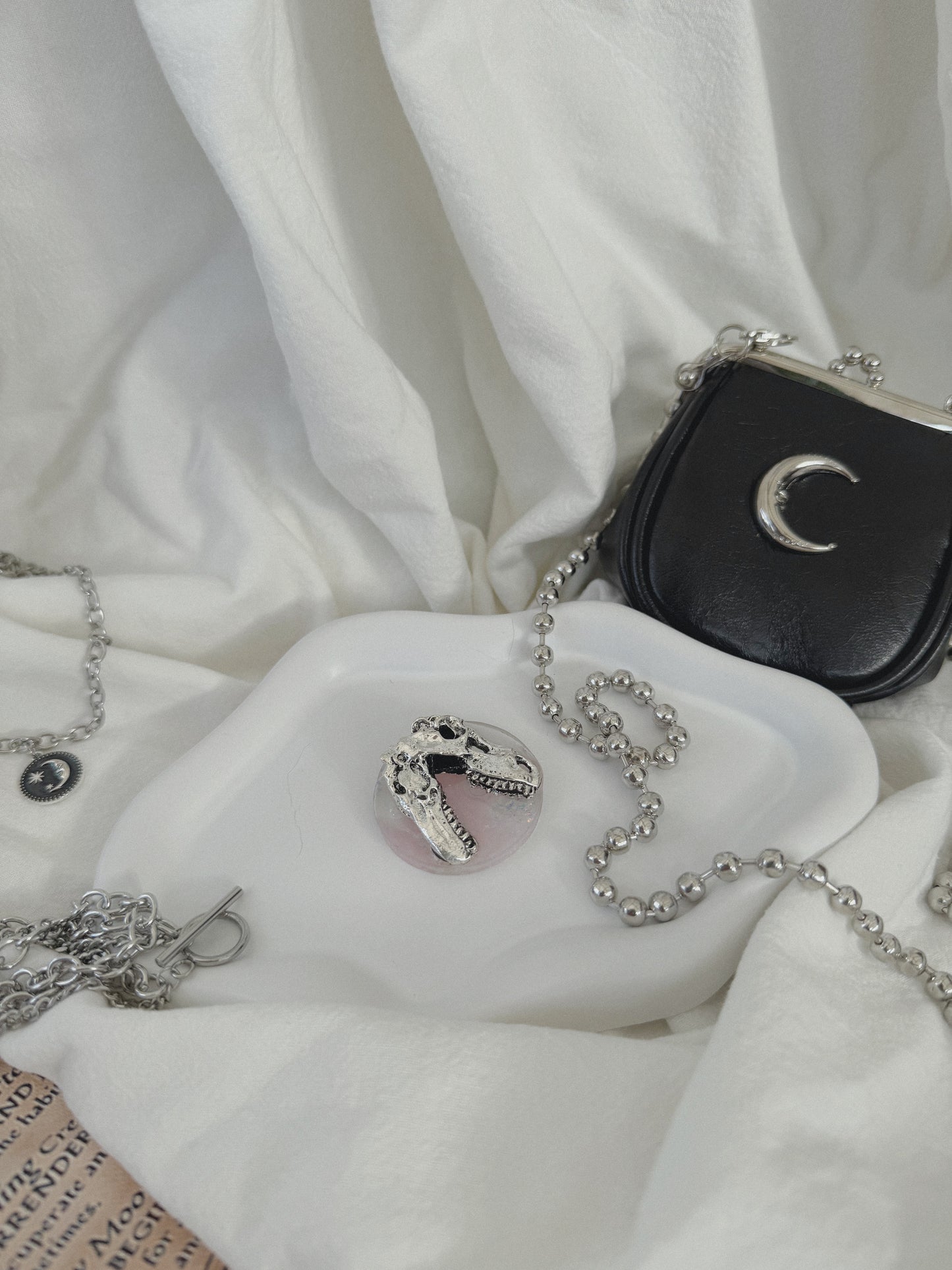 Holographic orb: pink dinosaur