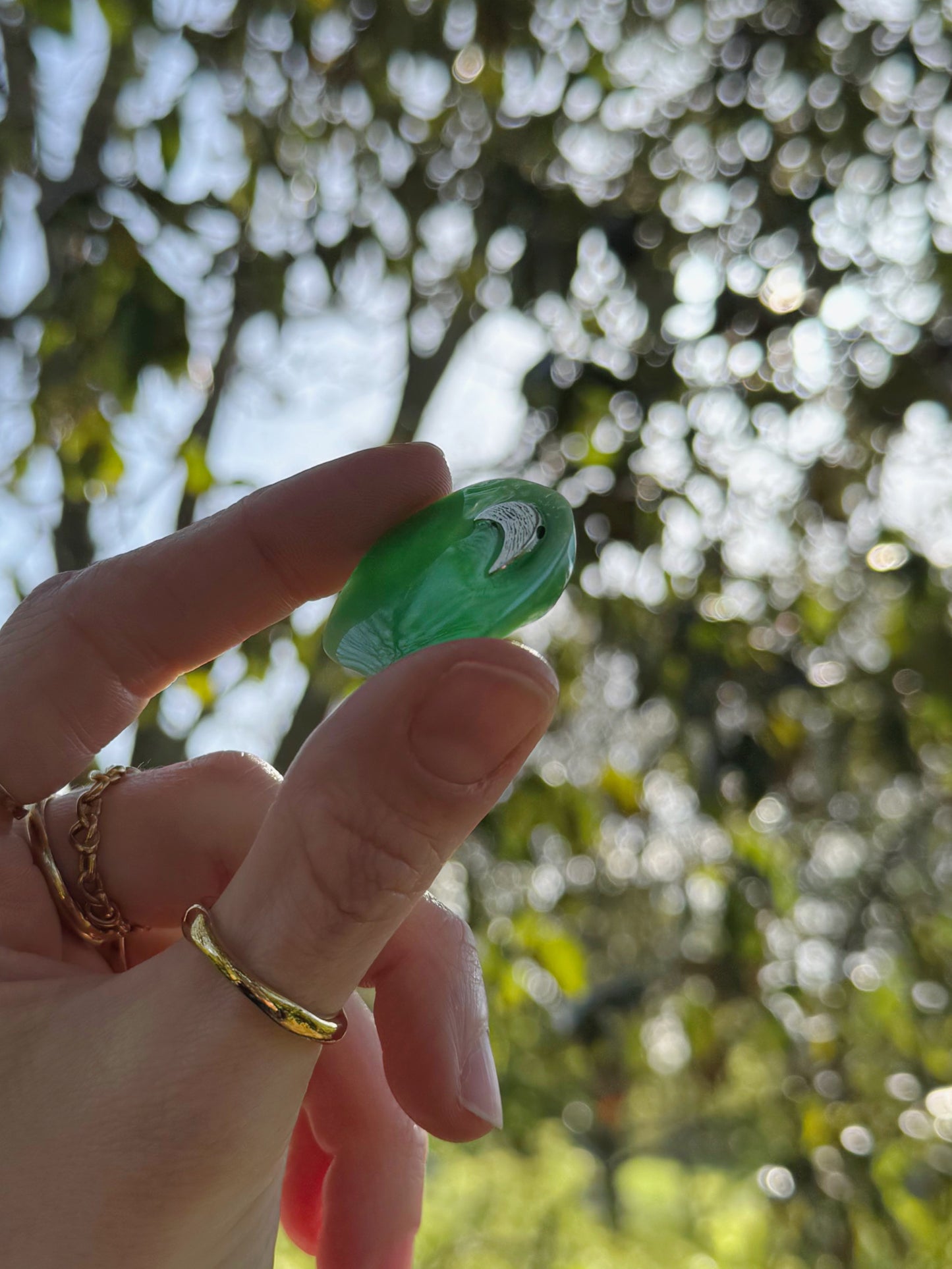 Green moon, moon rock