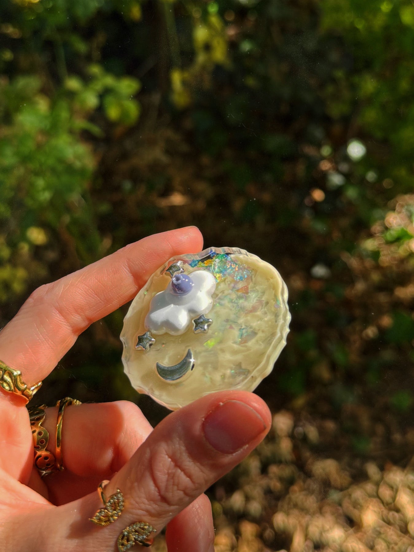 Blueberry dream large geode orb