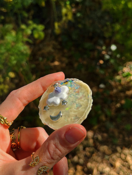 Blueberry dream large geode orb