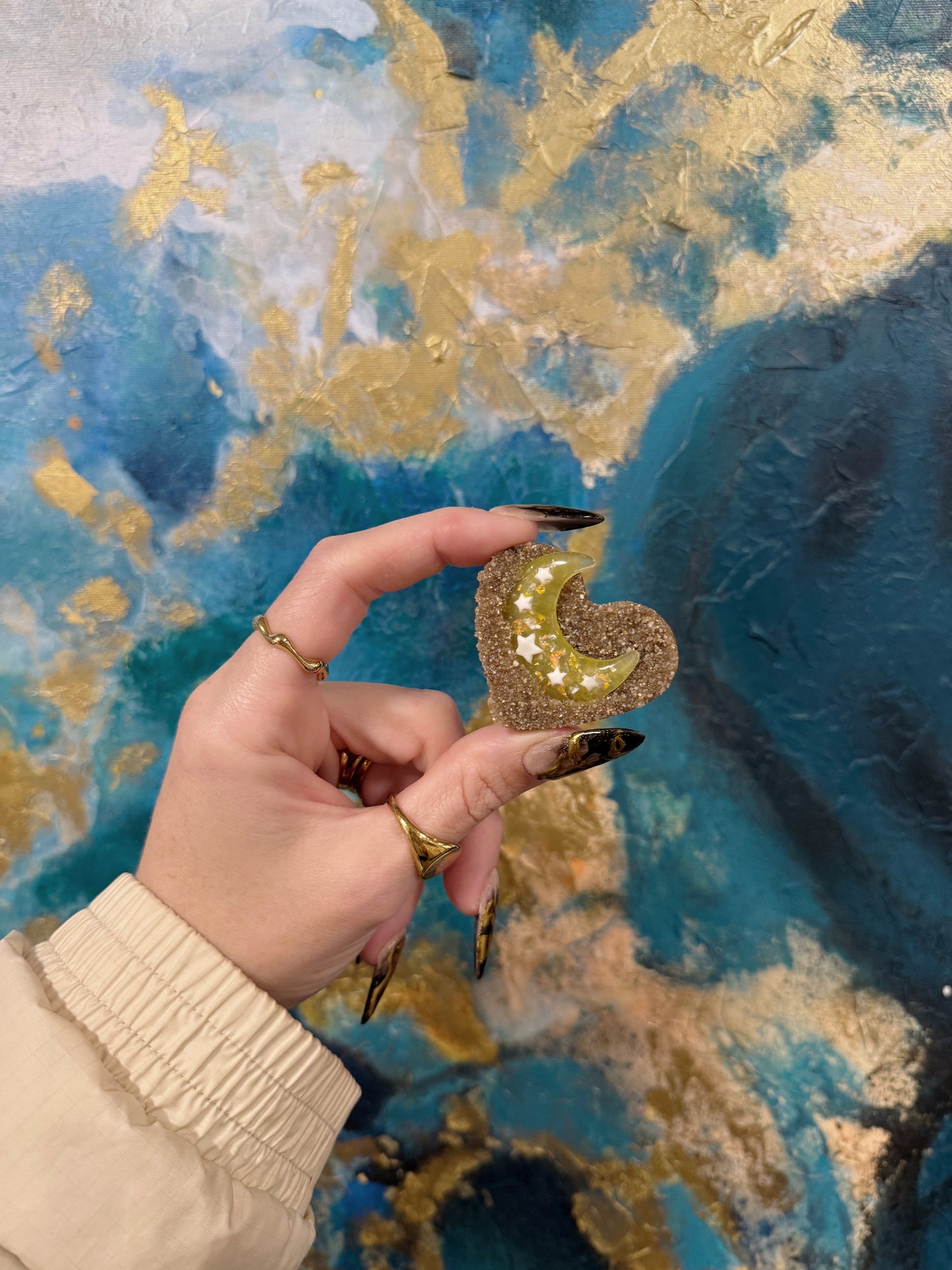Chunky heart: sand heart 90
