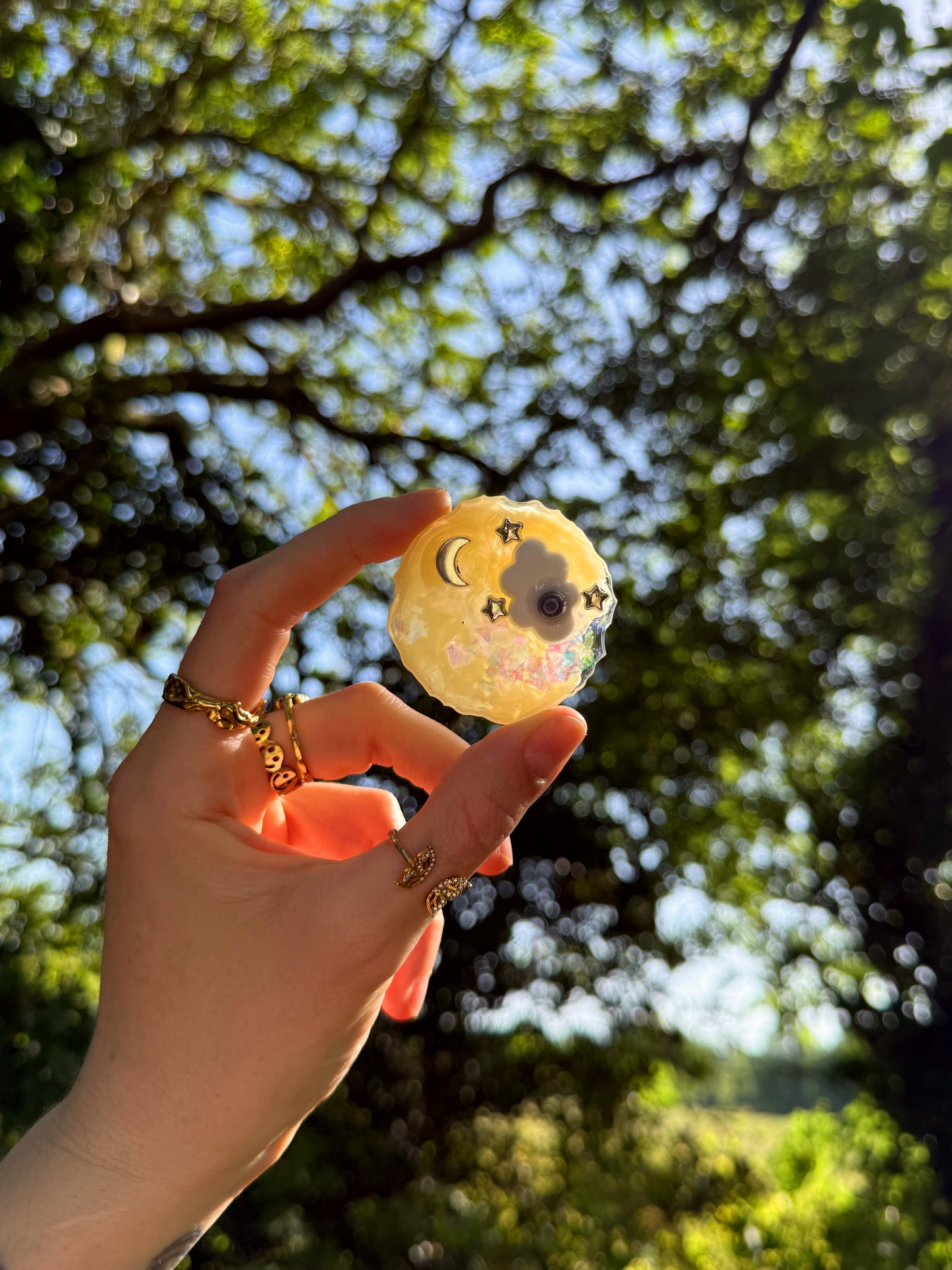 Blueberry dream large geode orb
