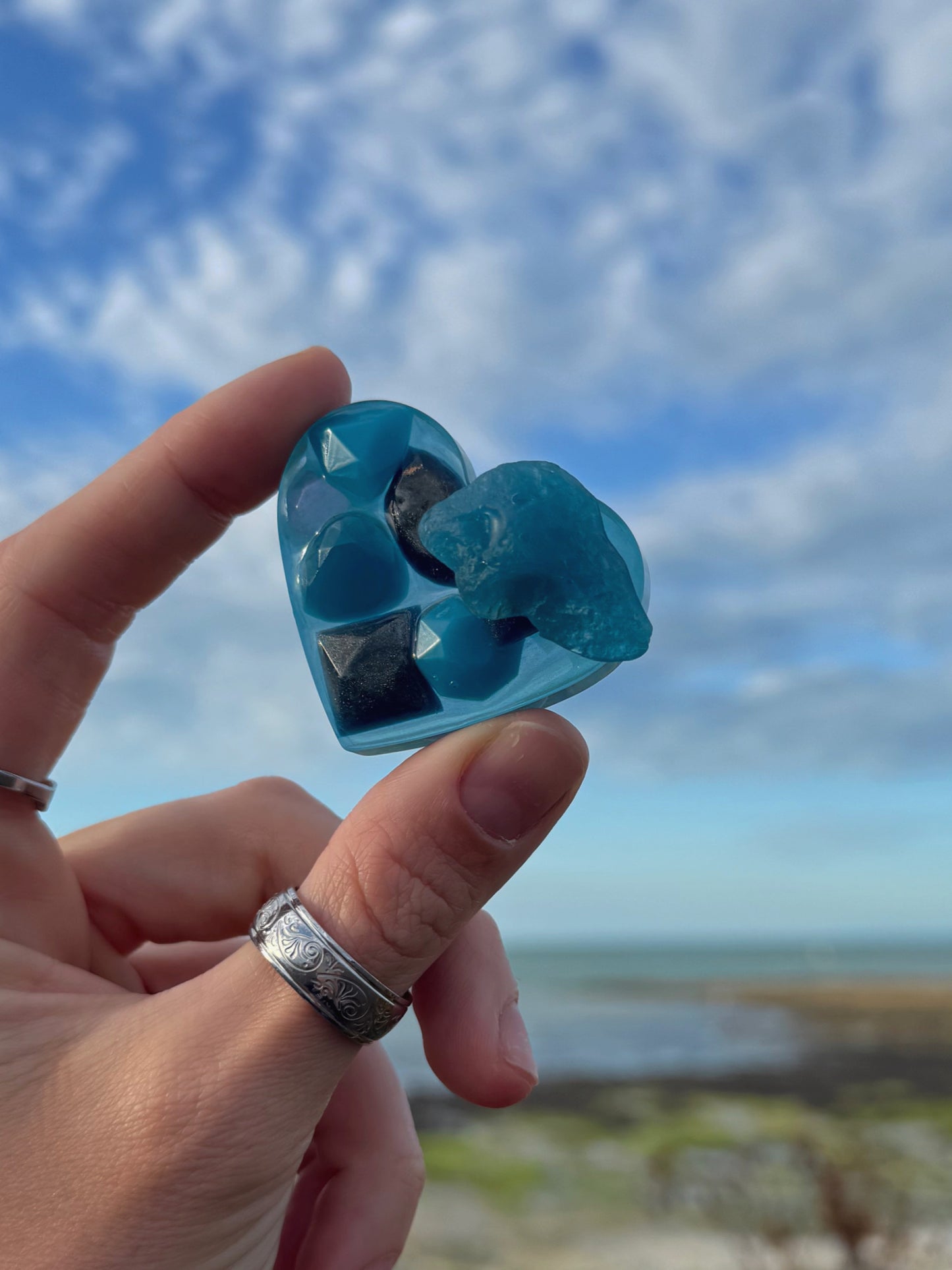 Chunky heart spinner