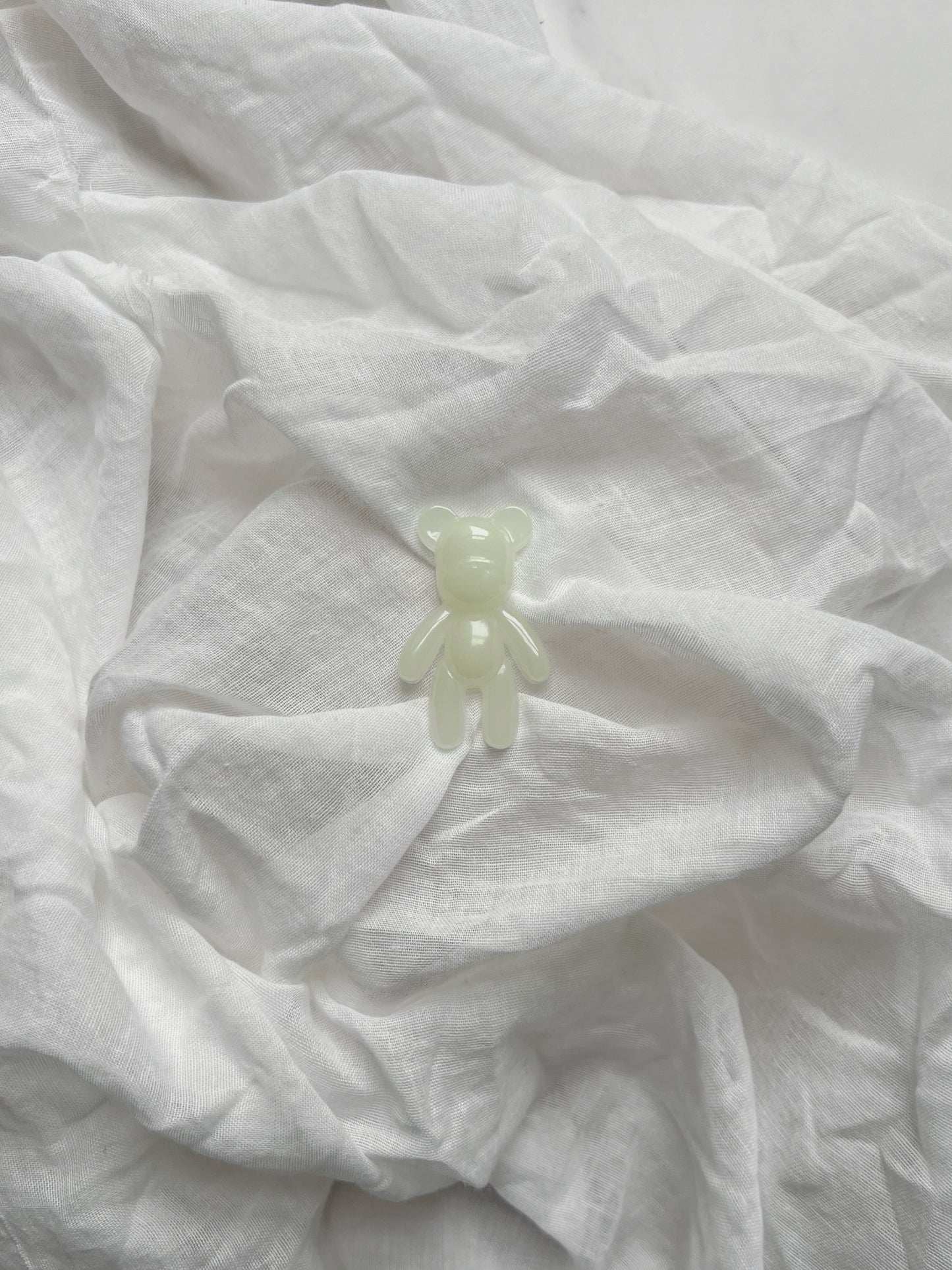 Blue glow in the dark worry bear