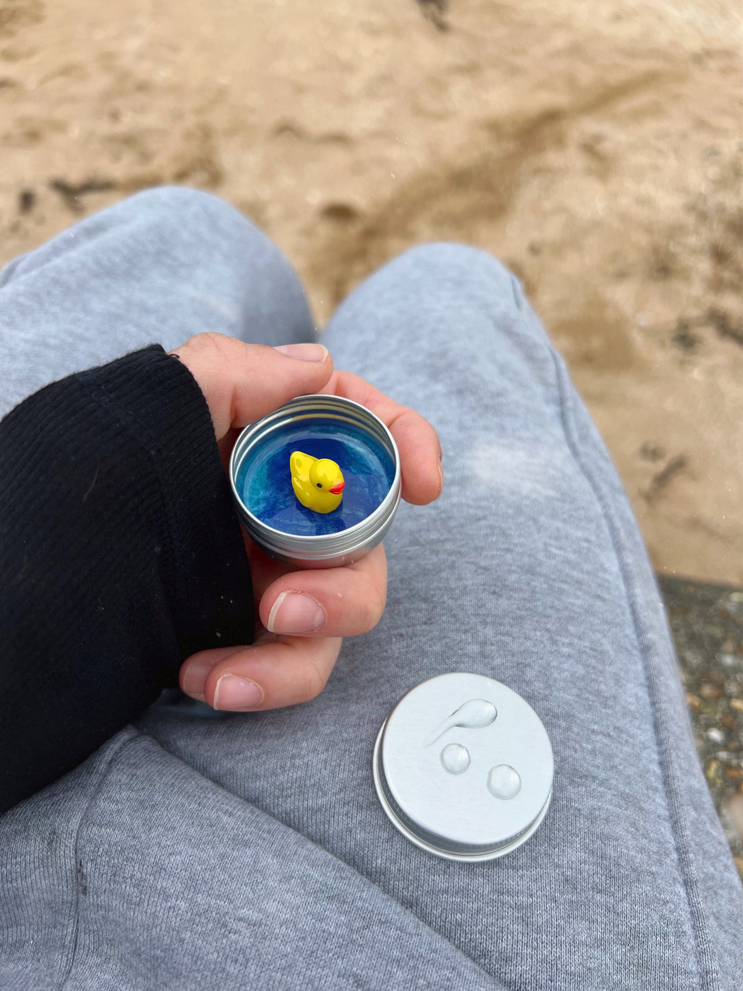 Trinket tin: water drop Small