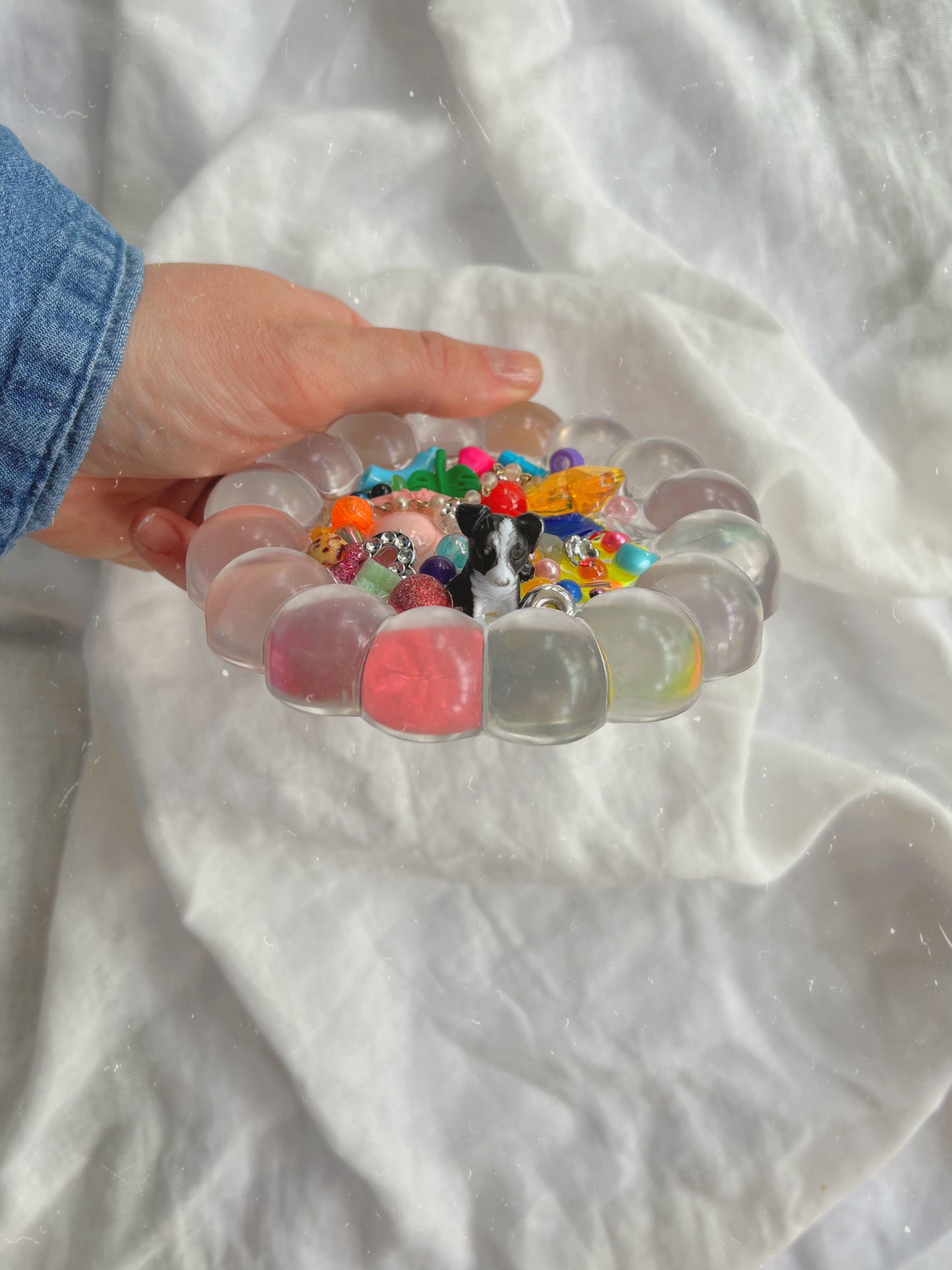 Recycling bubble sensory tray