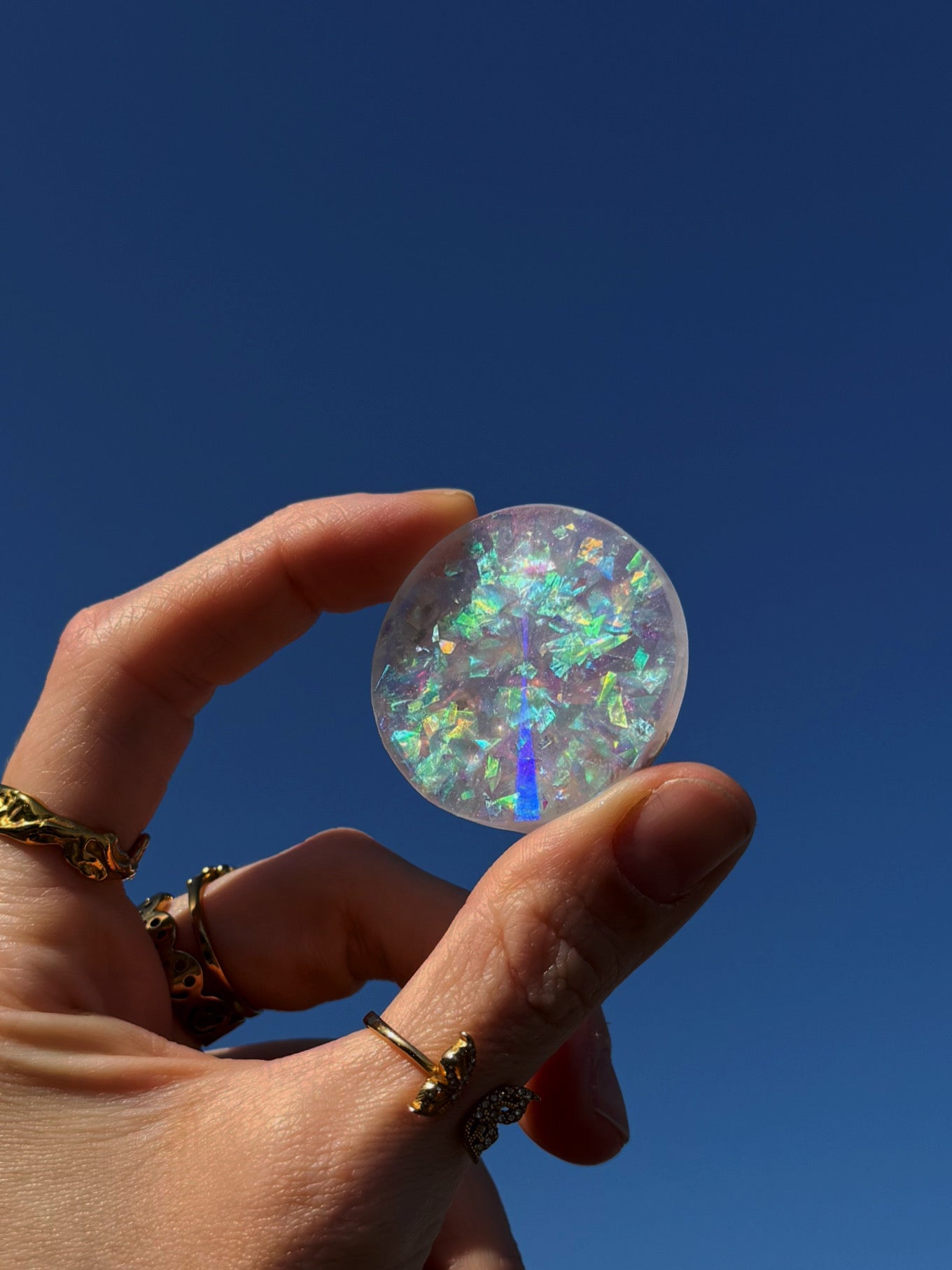 Holographic orb: pink bluebells