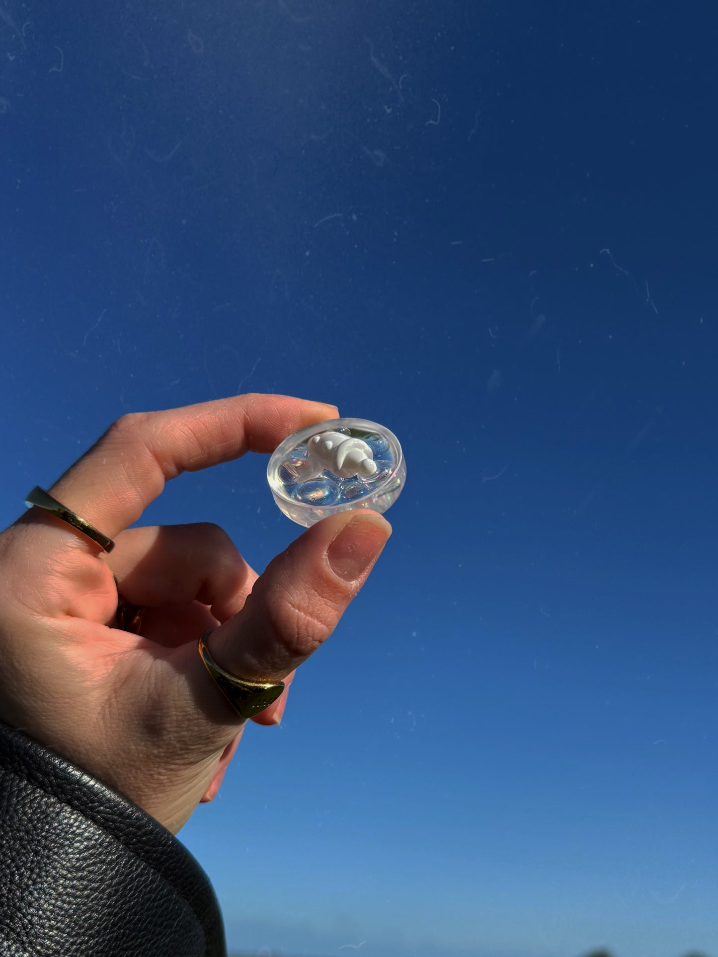 Chunky micro orb: white ray gun 119