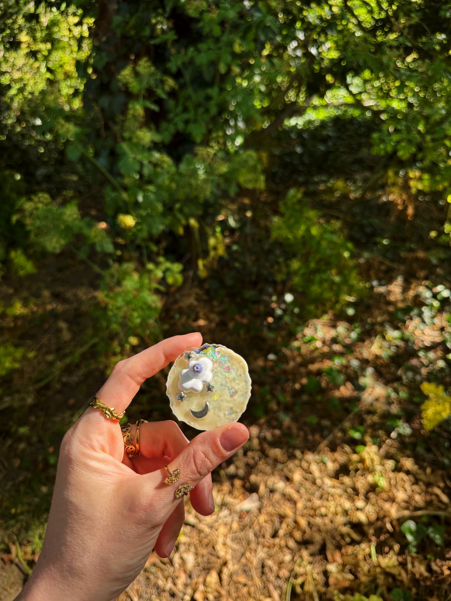 Blueberry dream large geode orb