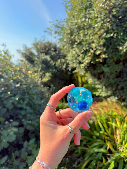 Sparkle drop large geode orb