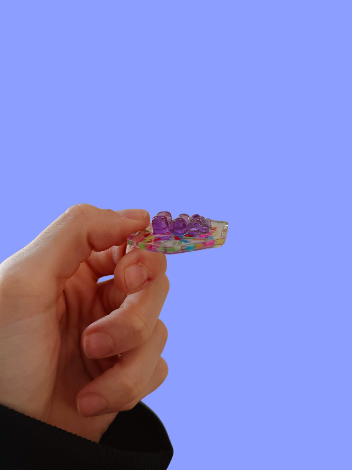 Grape & sprinkles  XL hexagon
