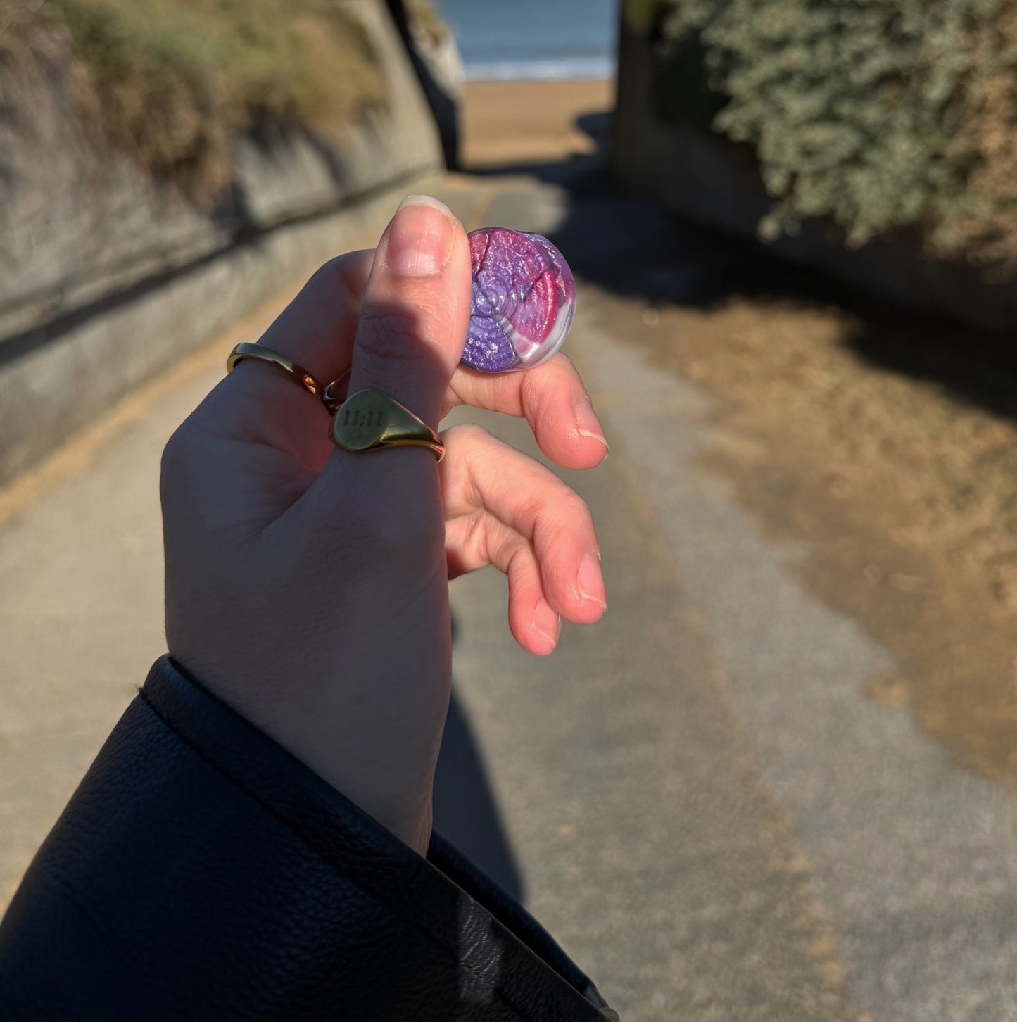 Pink & lilac pebble 133