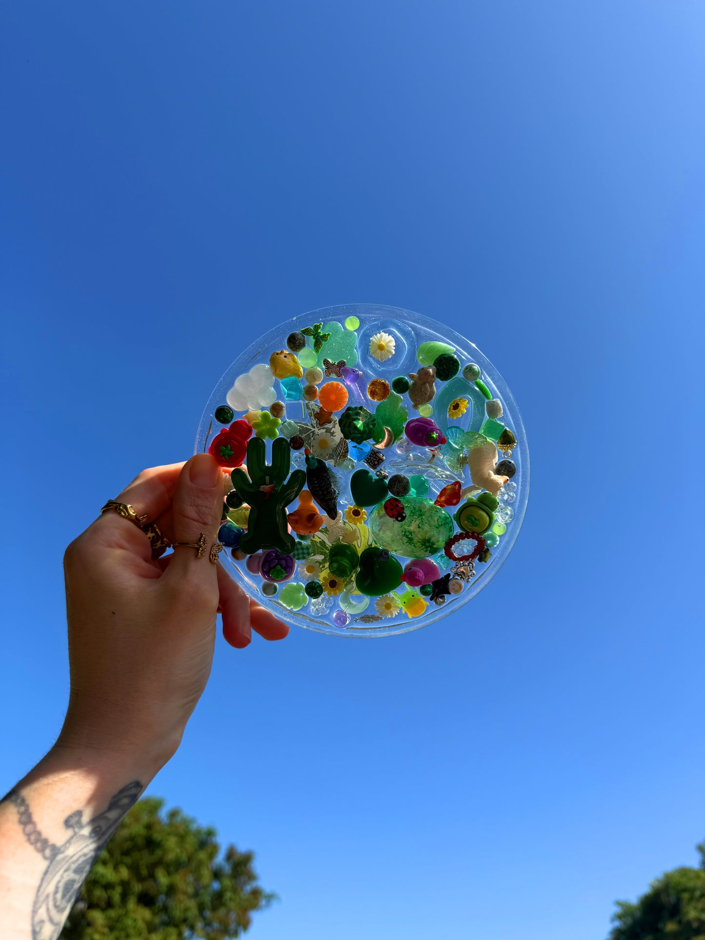 Hidden in the garden sensory plate