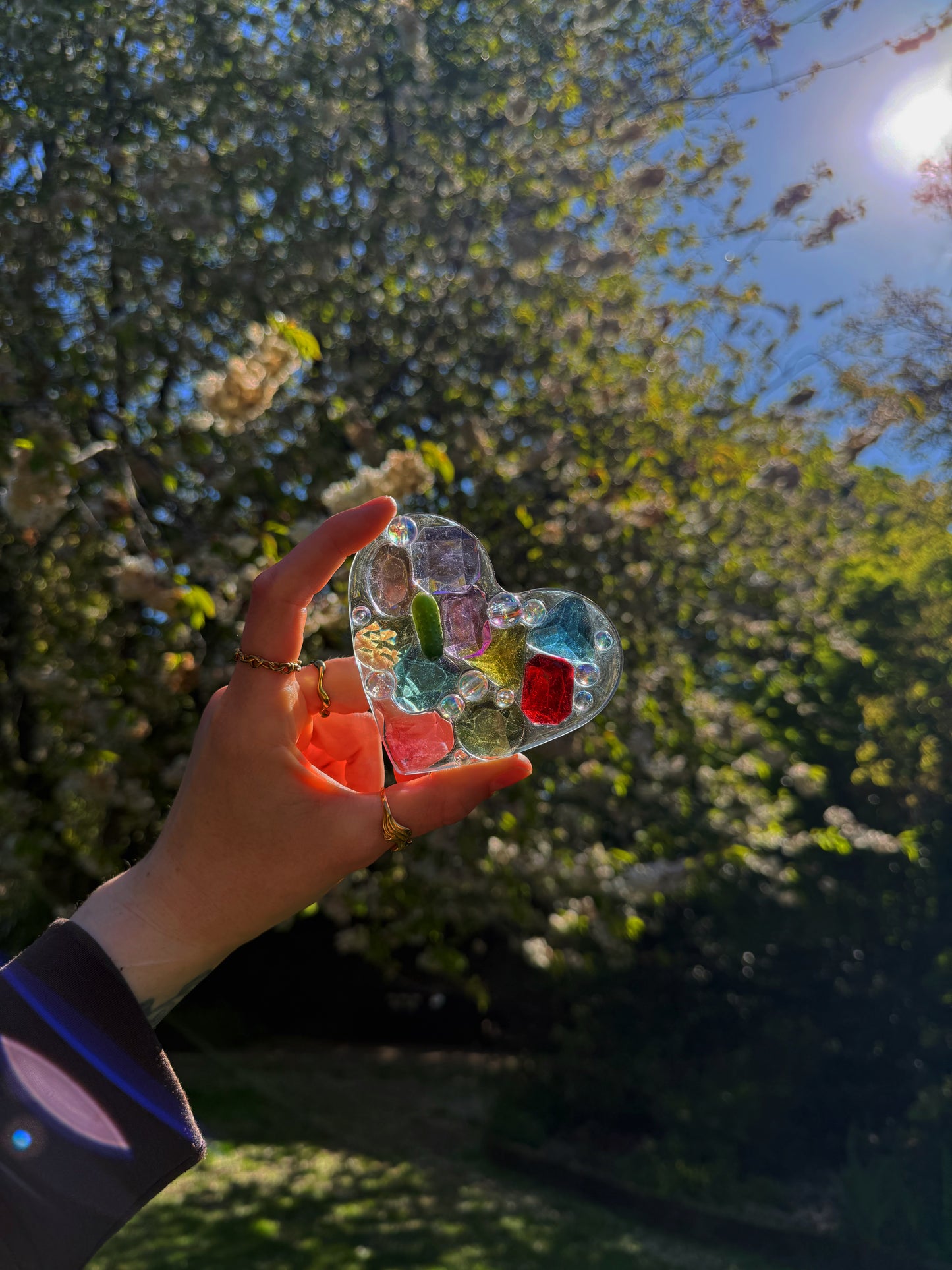 Rainbow pickle bubble bath heart tinker
