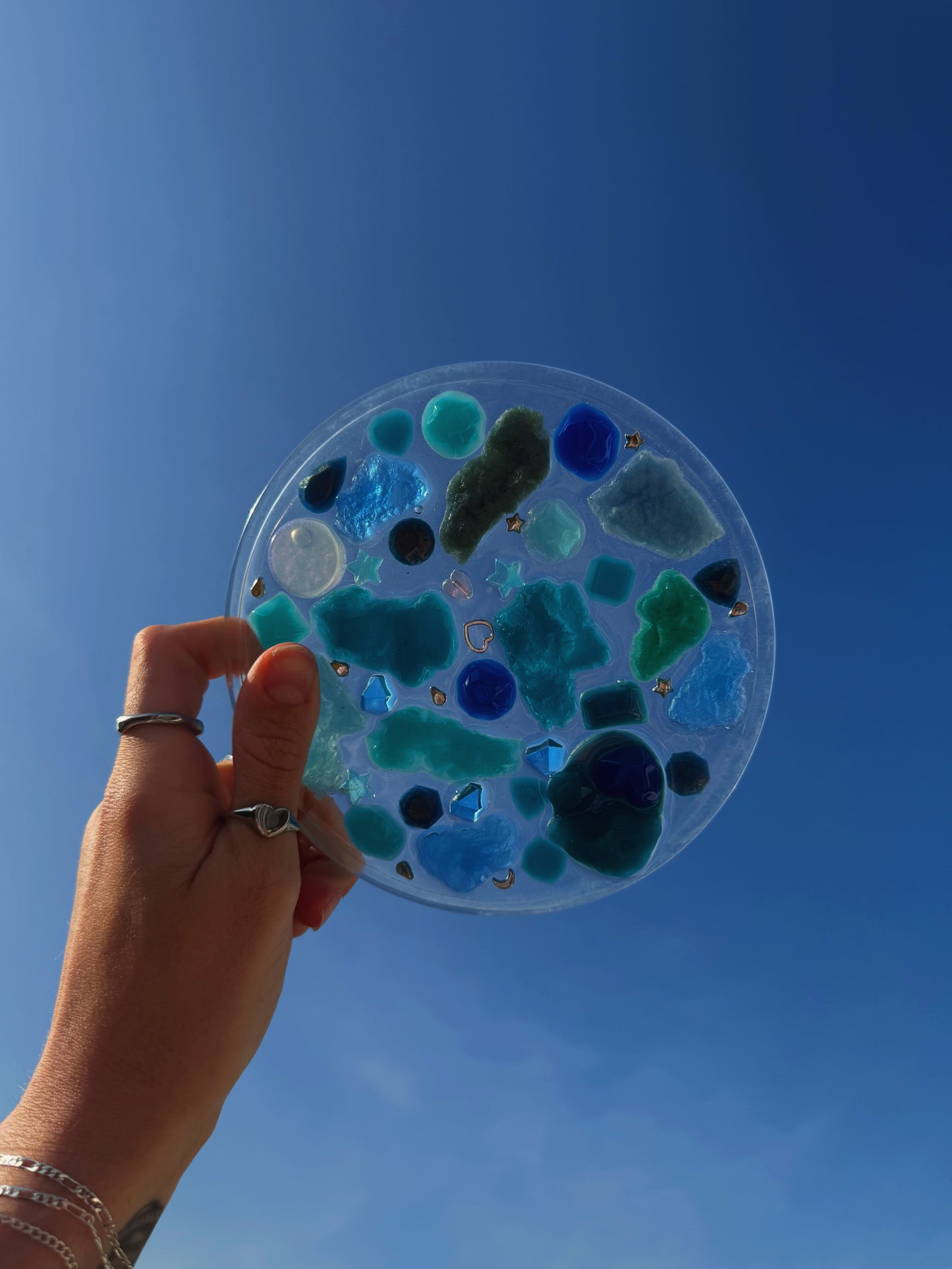 The water rock sensory plate