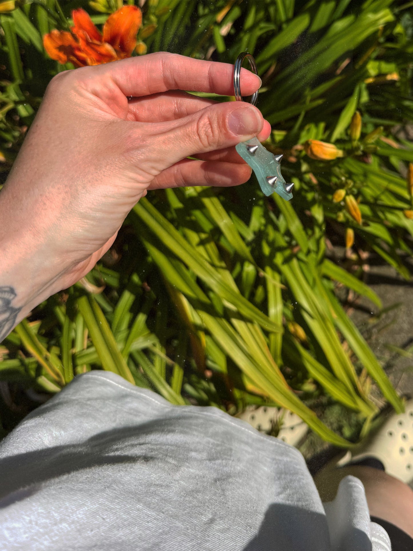 Bella star: spike quad keyring
