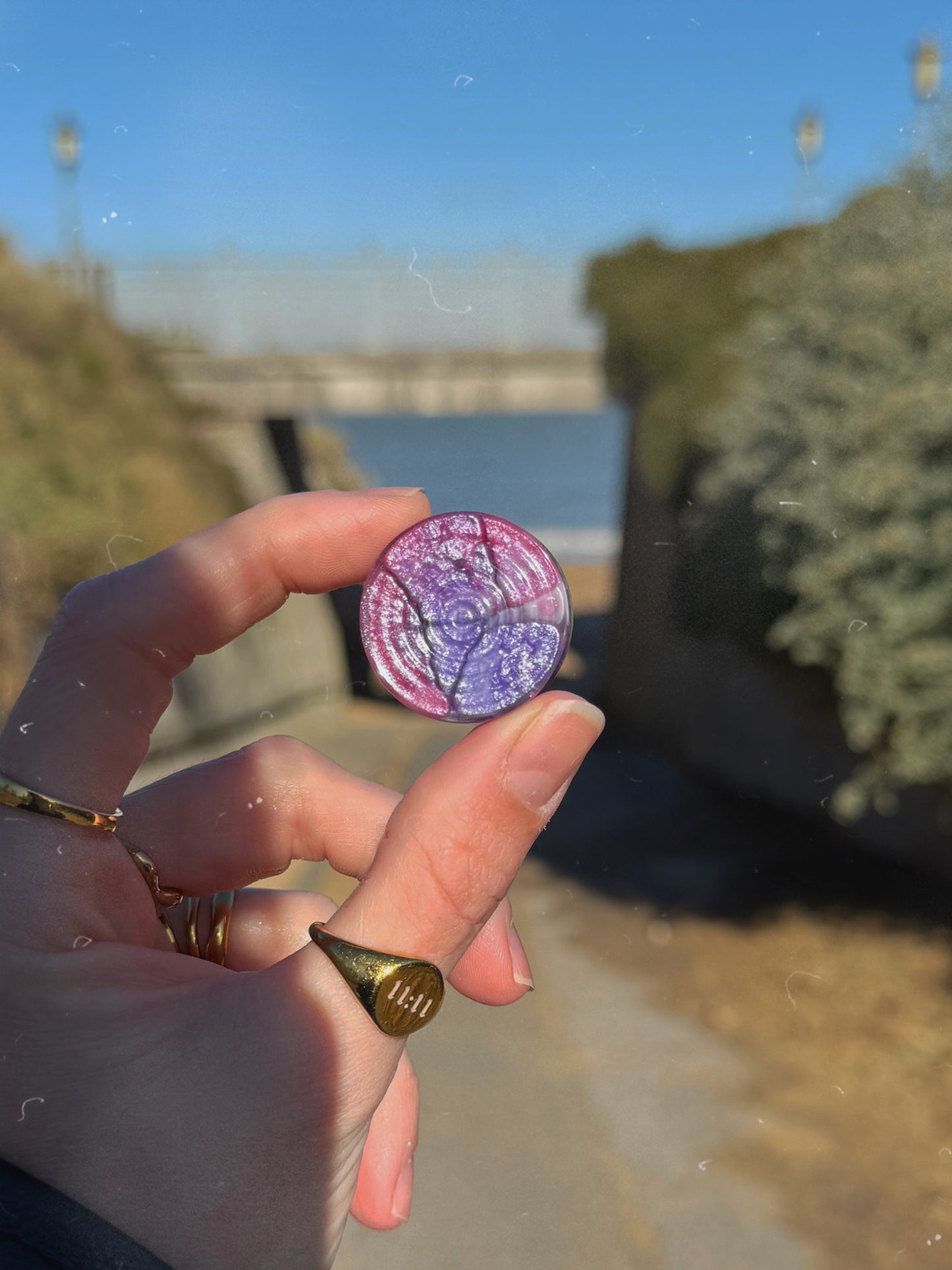 Pink & lilac pebble 133