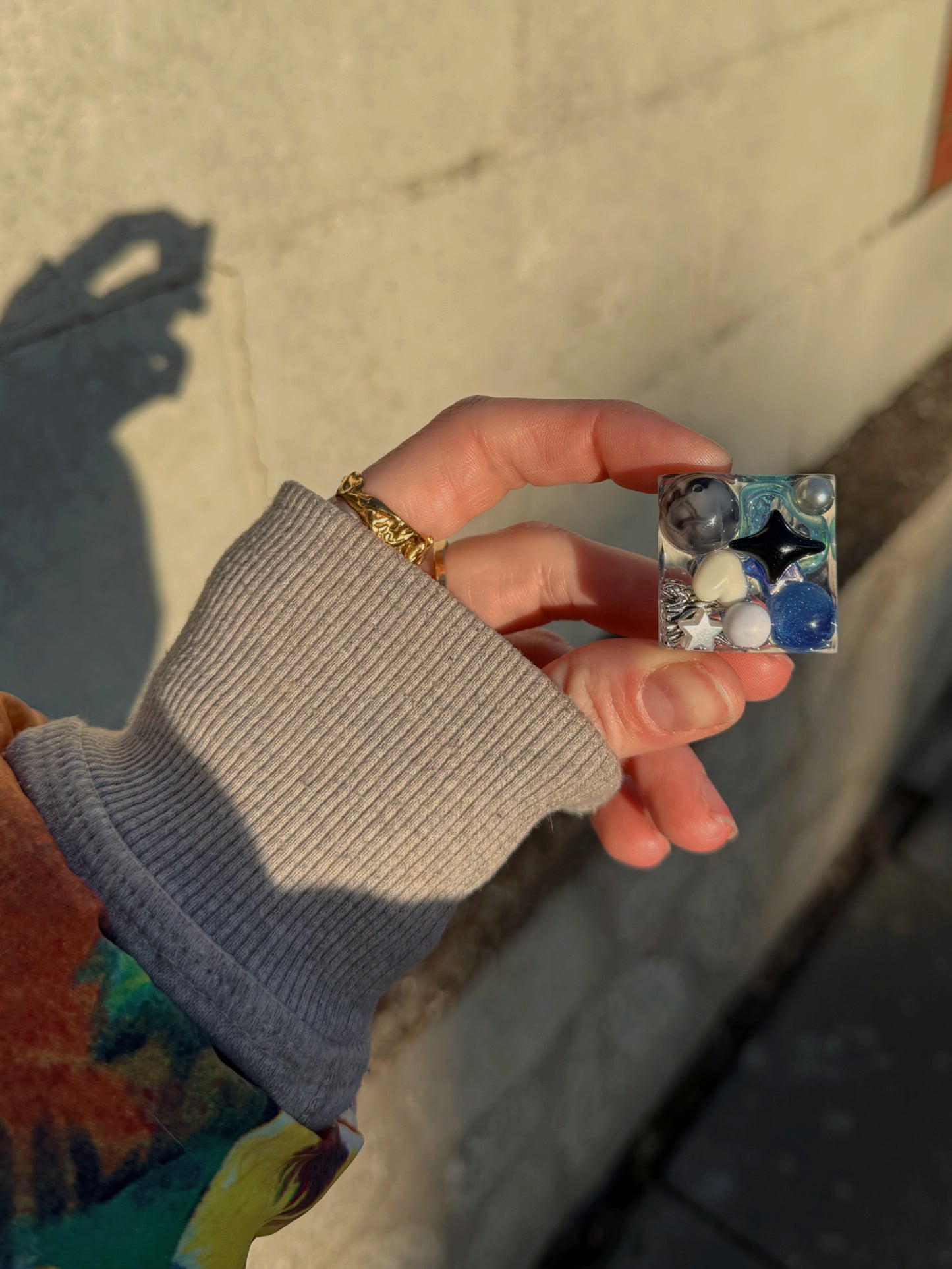 Winter blue square wave