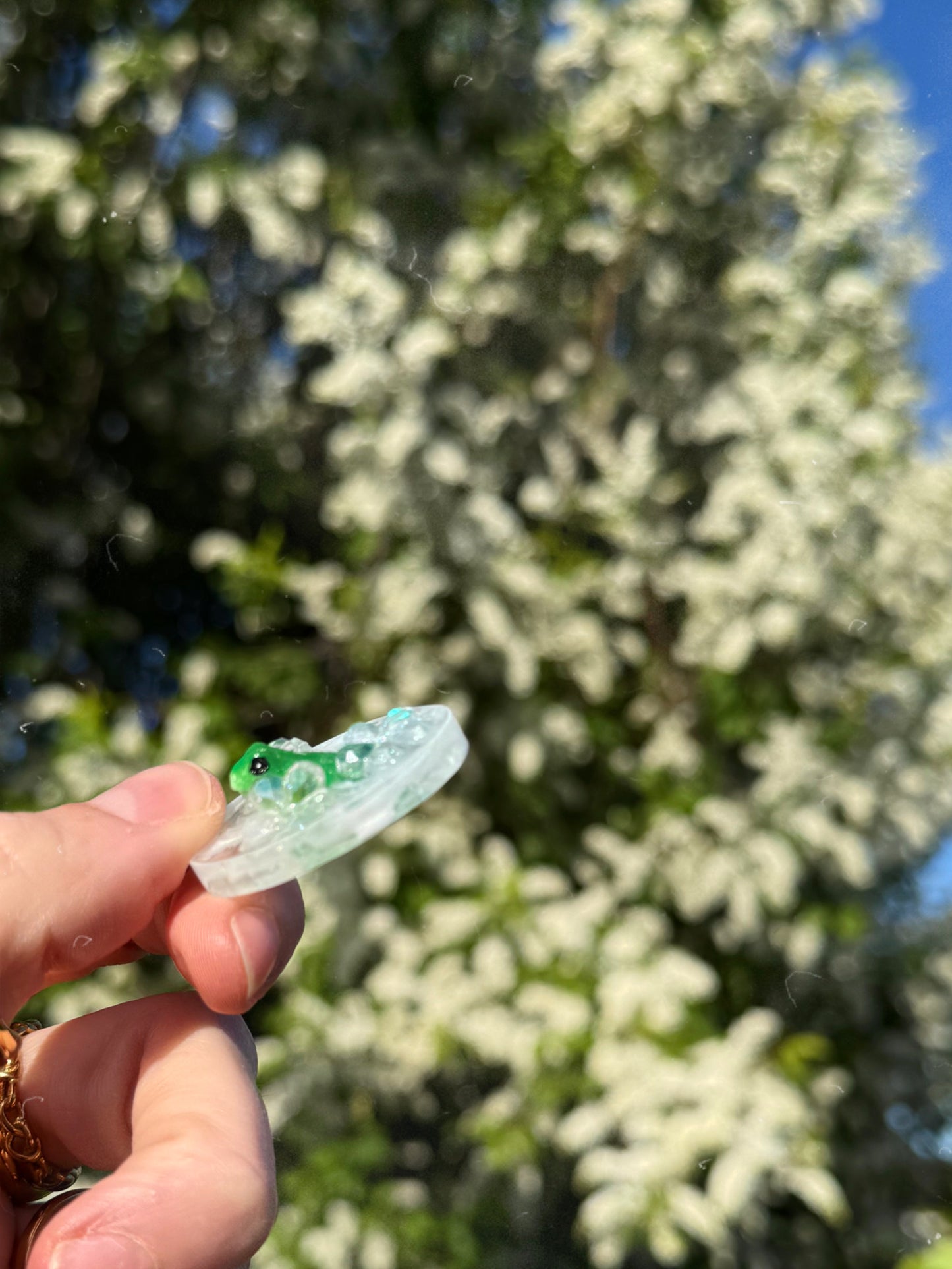 Flower frog micro oval