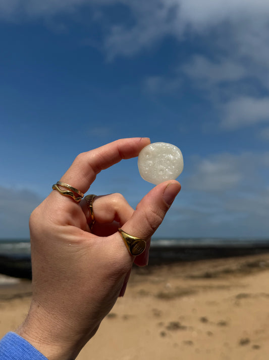Moon rock: ocean foam water drop