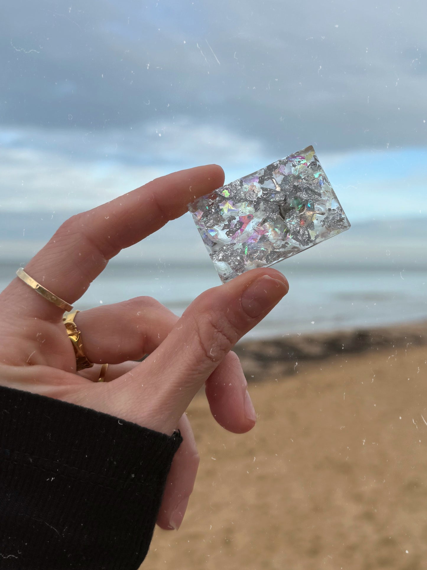 Sacred heart double textured rectangle wave