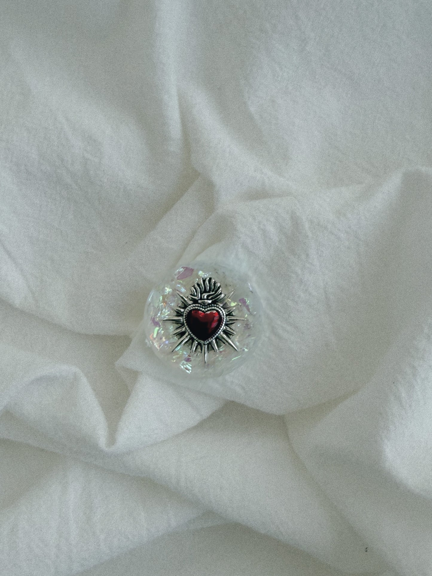 White ocean heart wave