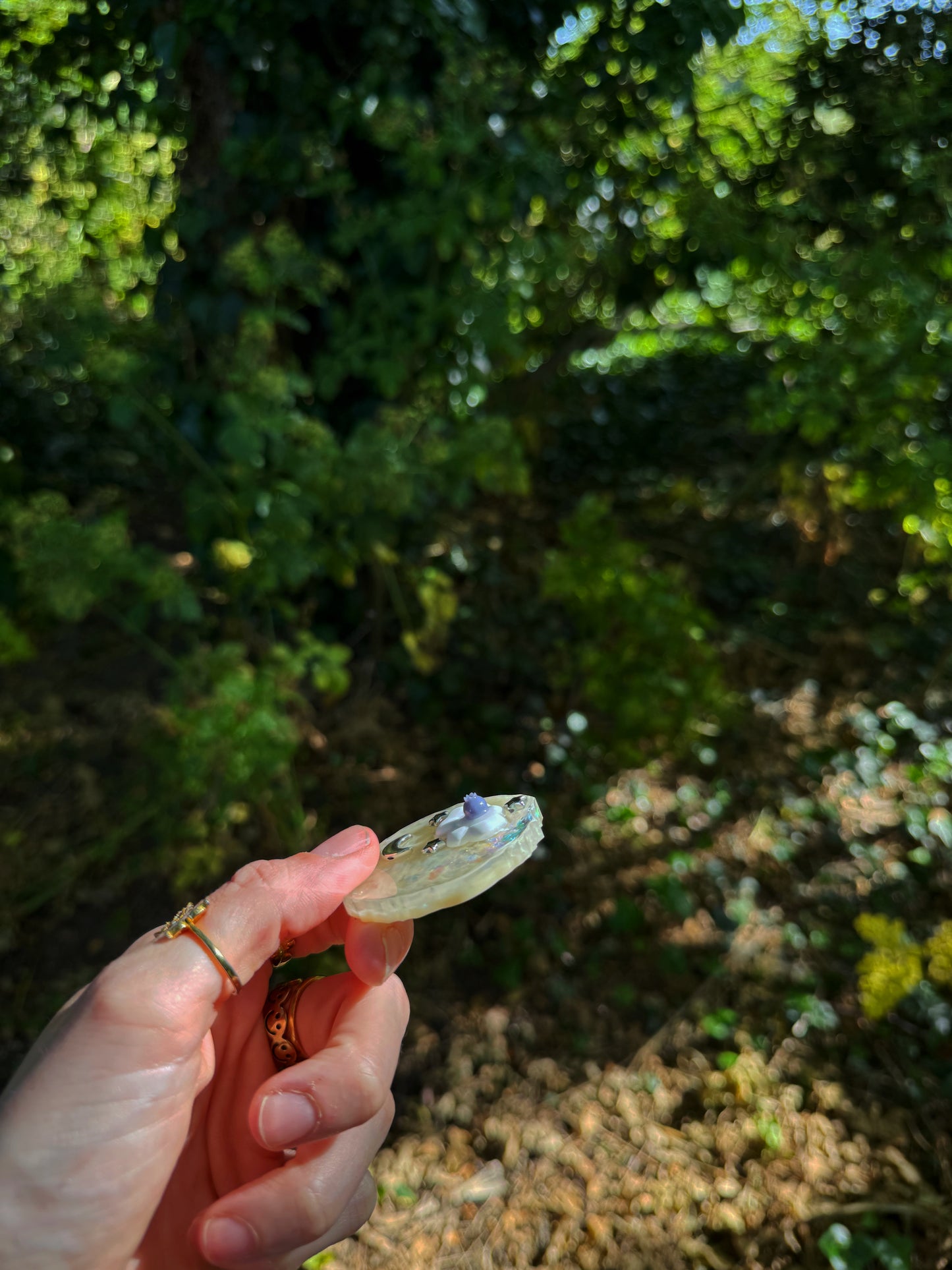 Blueberry dream large geode orb