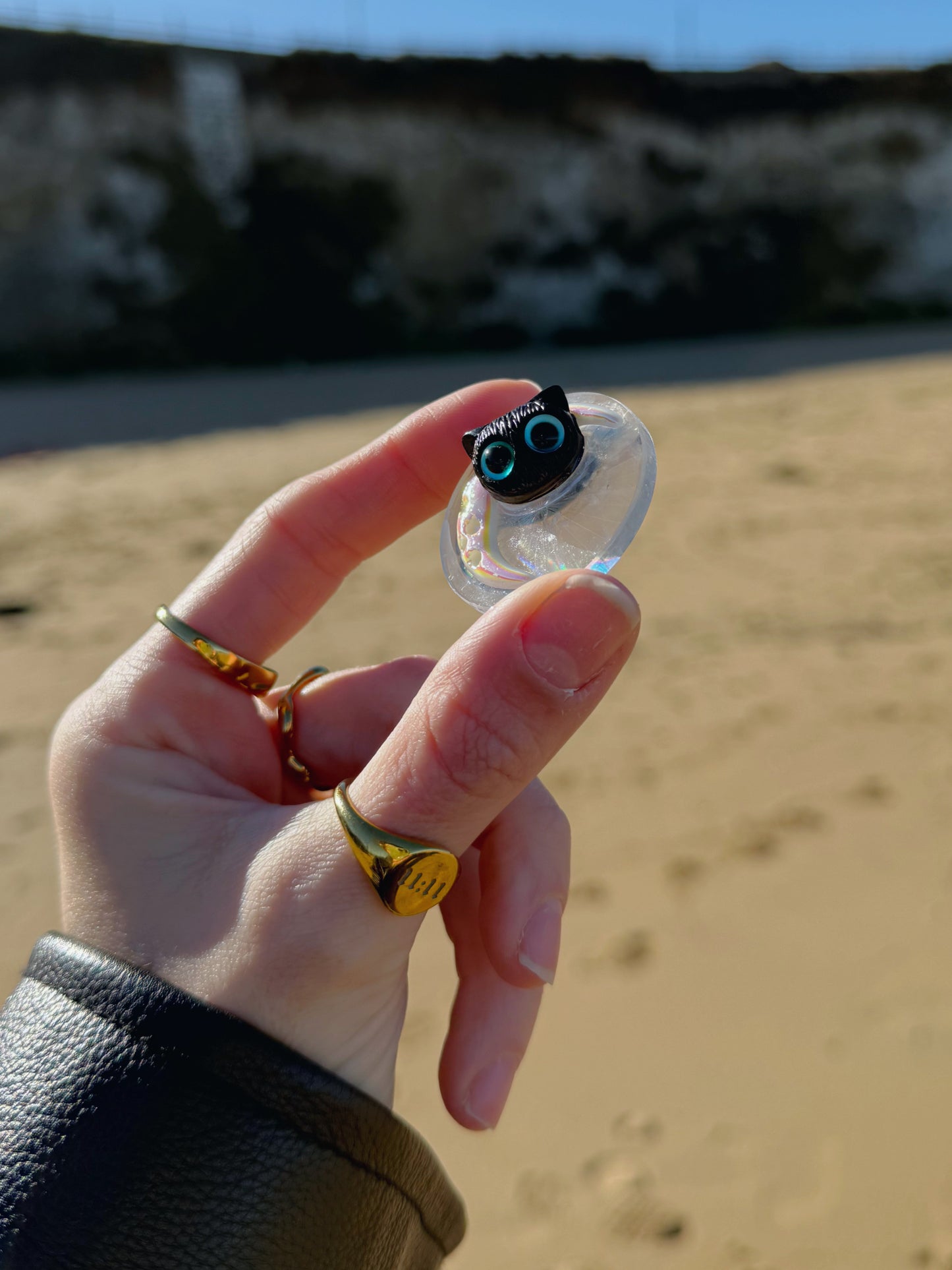 Holographic orb: moon cat 136