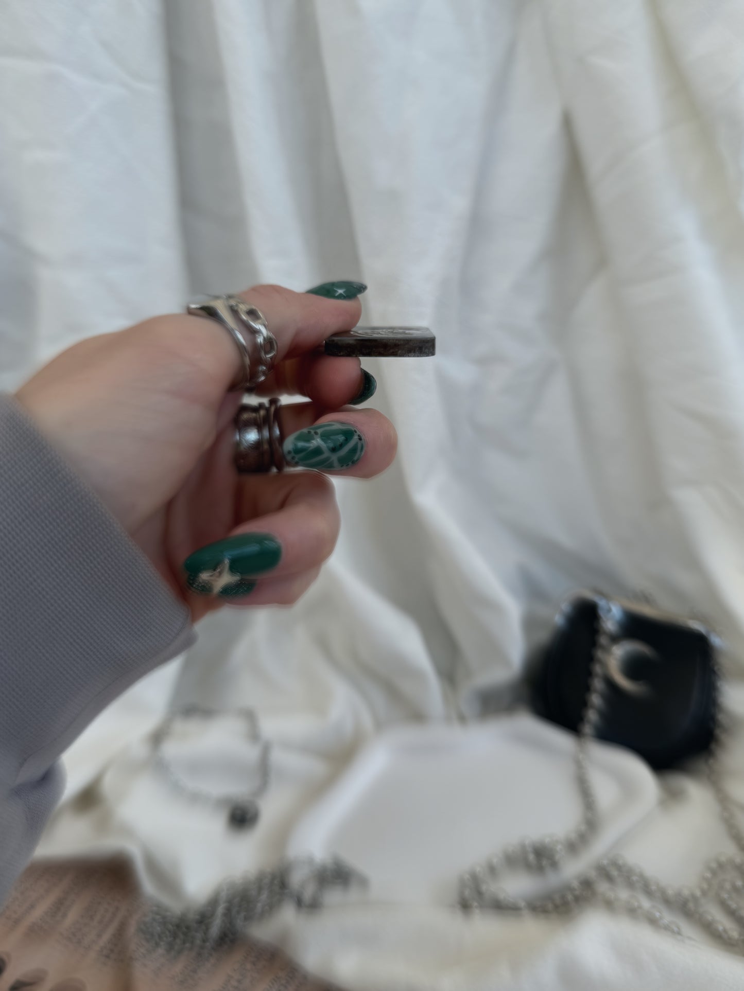 Mini square Roman coin