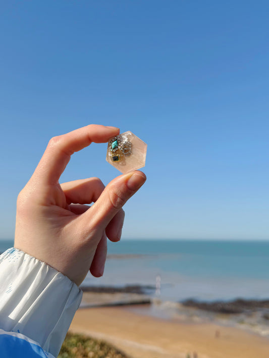 Nail art baddie: micro hexagon