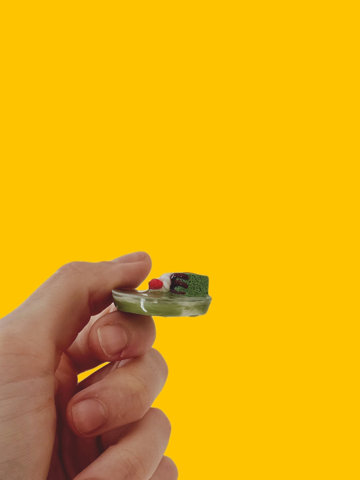 Matcha cake : thumb dip