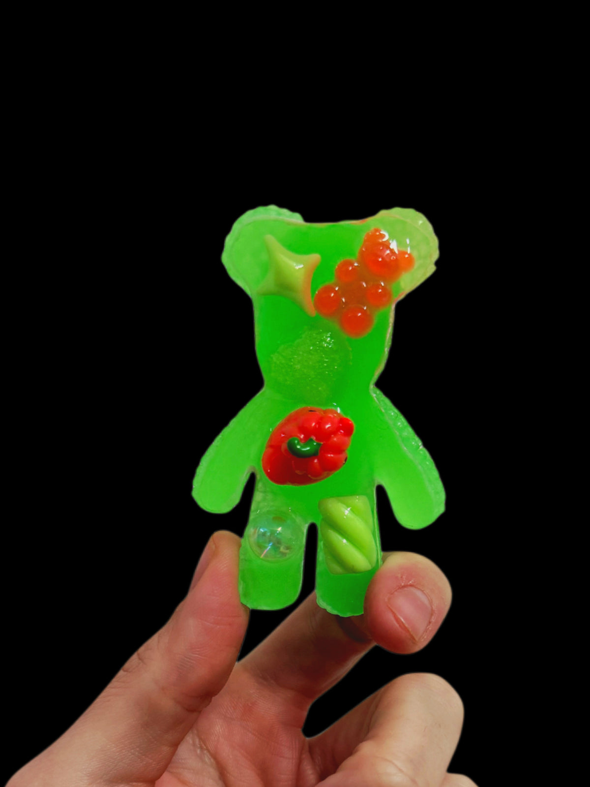 Jagger bear: pumpkin duck green glow