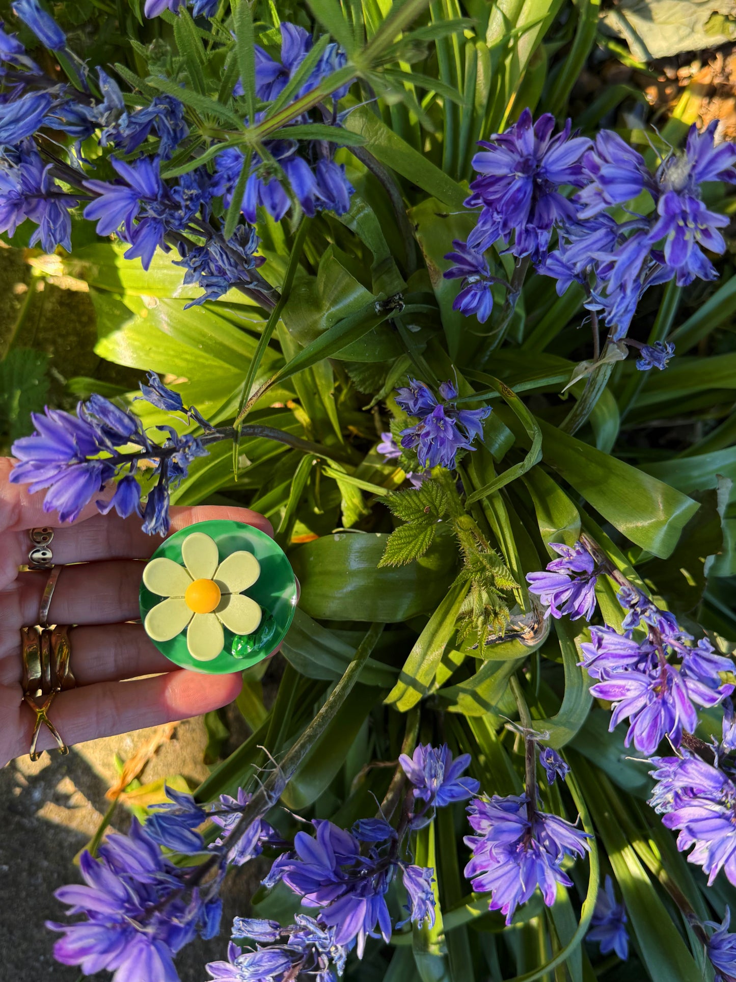 micro ripple: under the flower