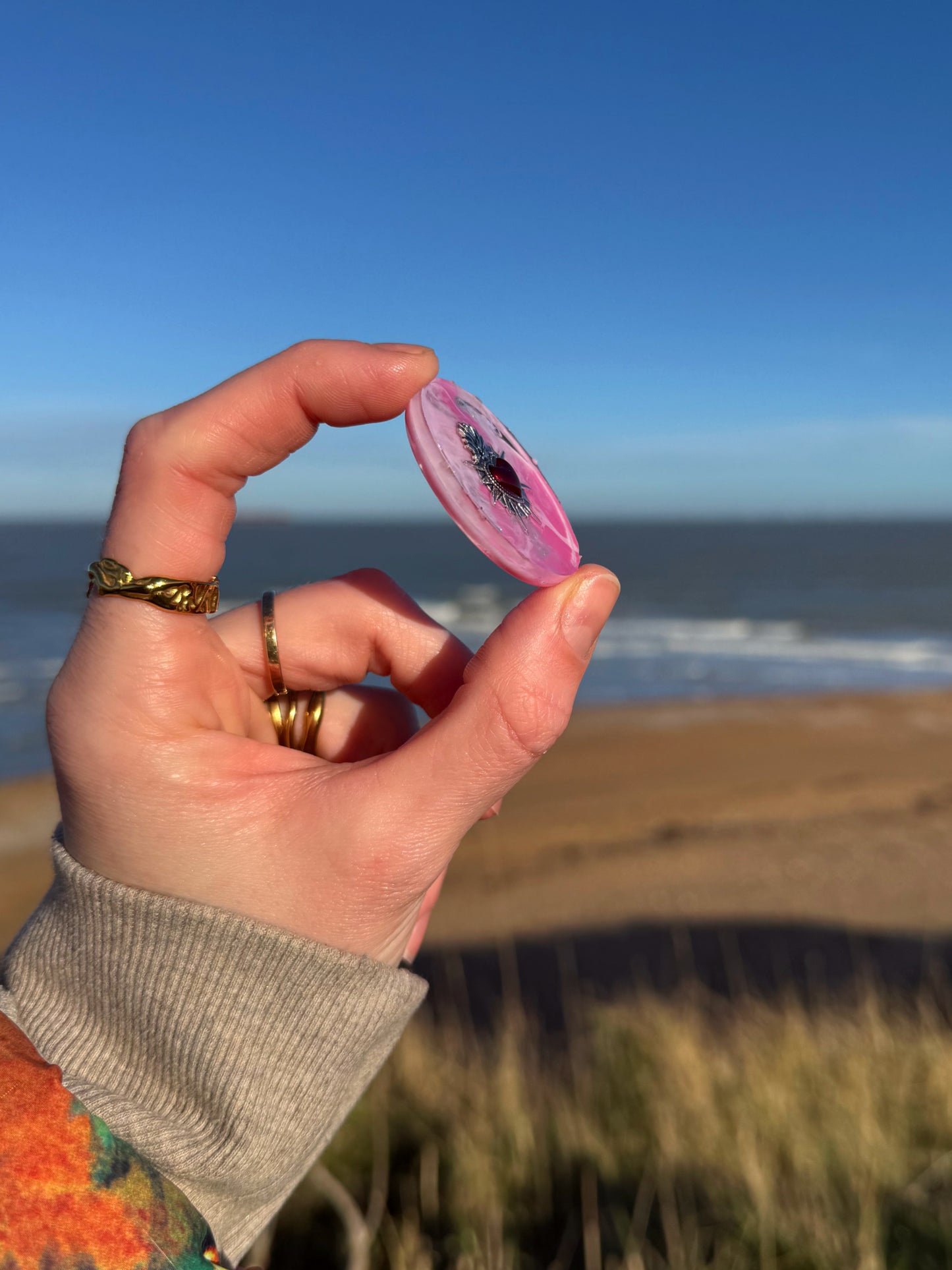 Pink sacred heart XL orb