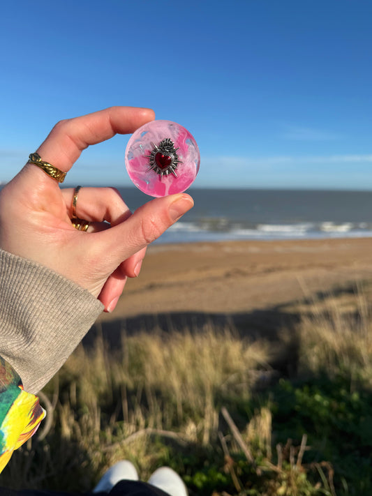 Pink sacred heart XL orb