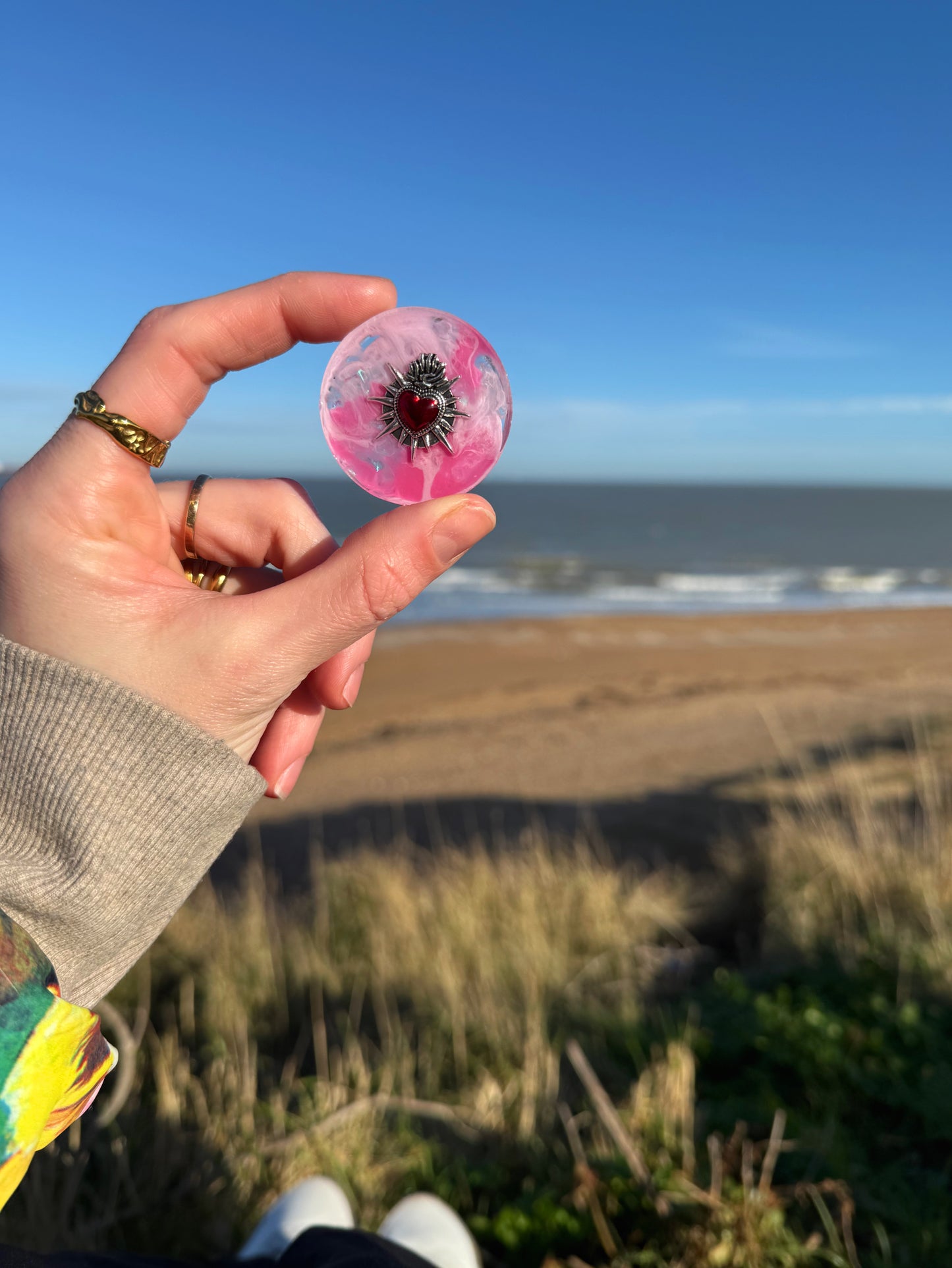 Pink sacred heart XL orb