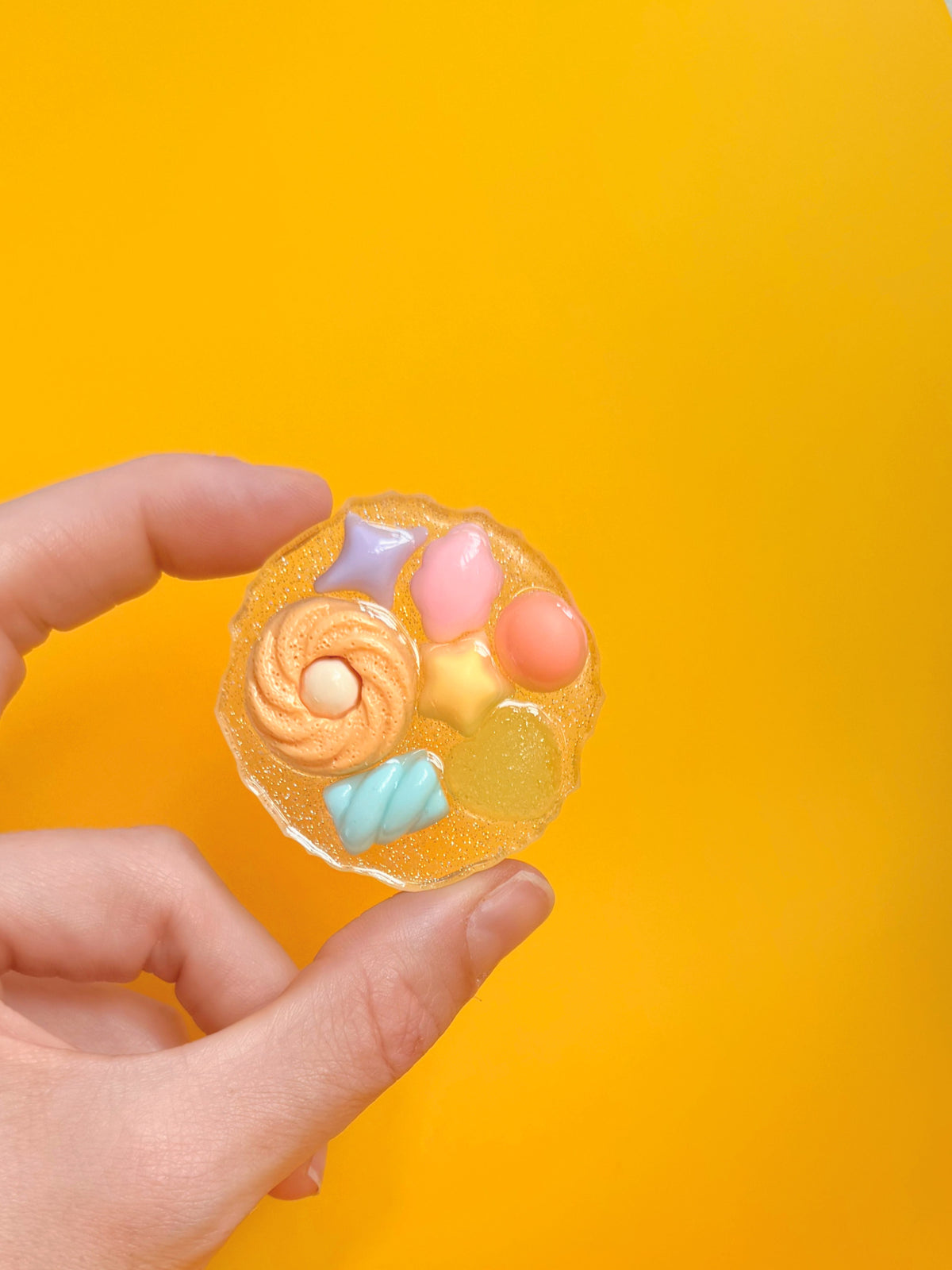 Pastel biscuit geode orb
